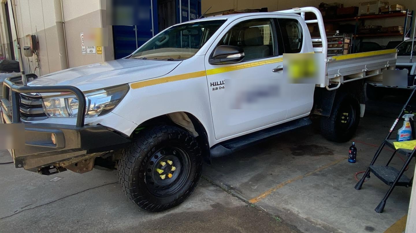 Work vehicle cleaned inside and out on-site