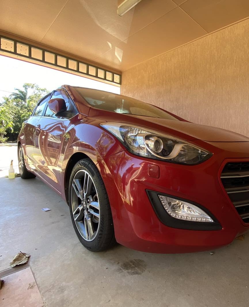 Paint correction in progress in the Garbutt workshop